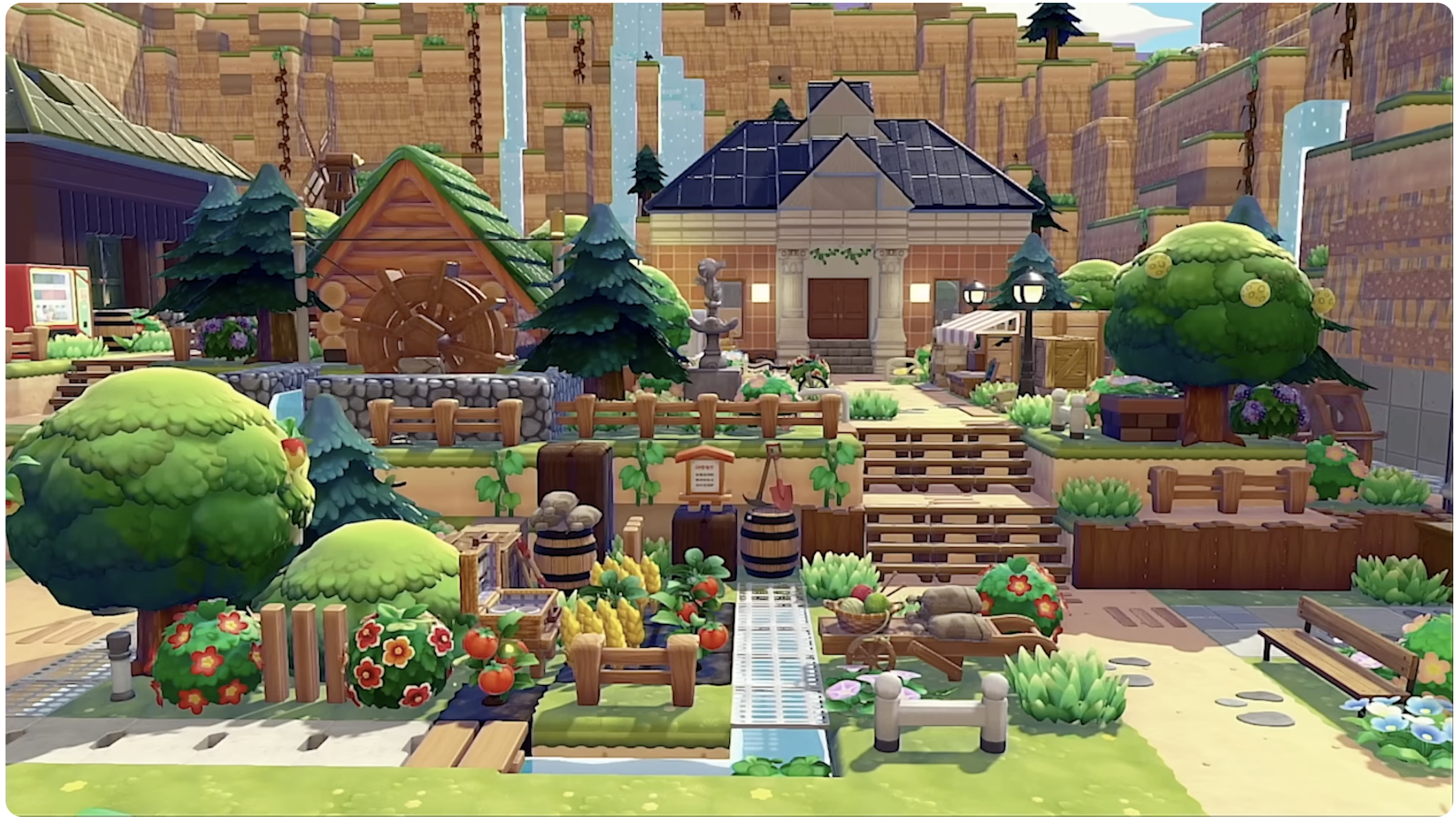 Cliffside Information Center Garden full build screenshot