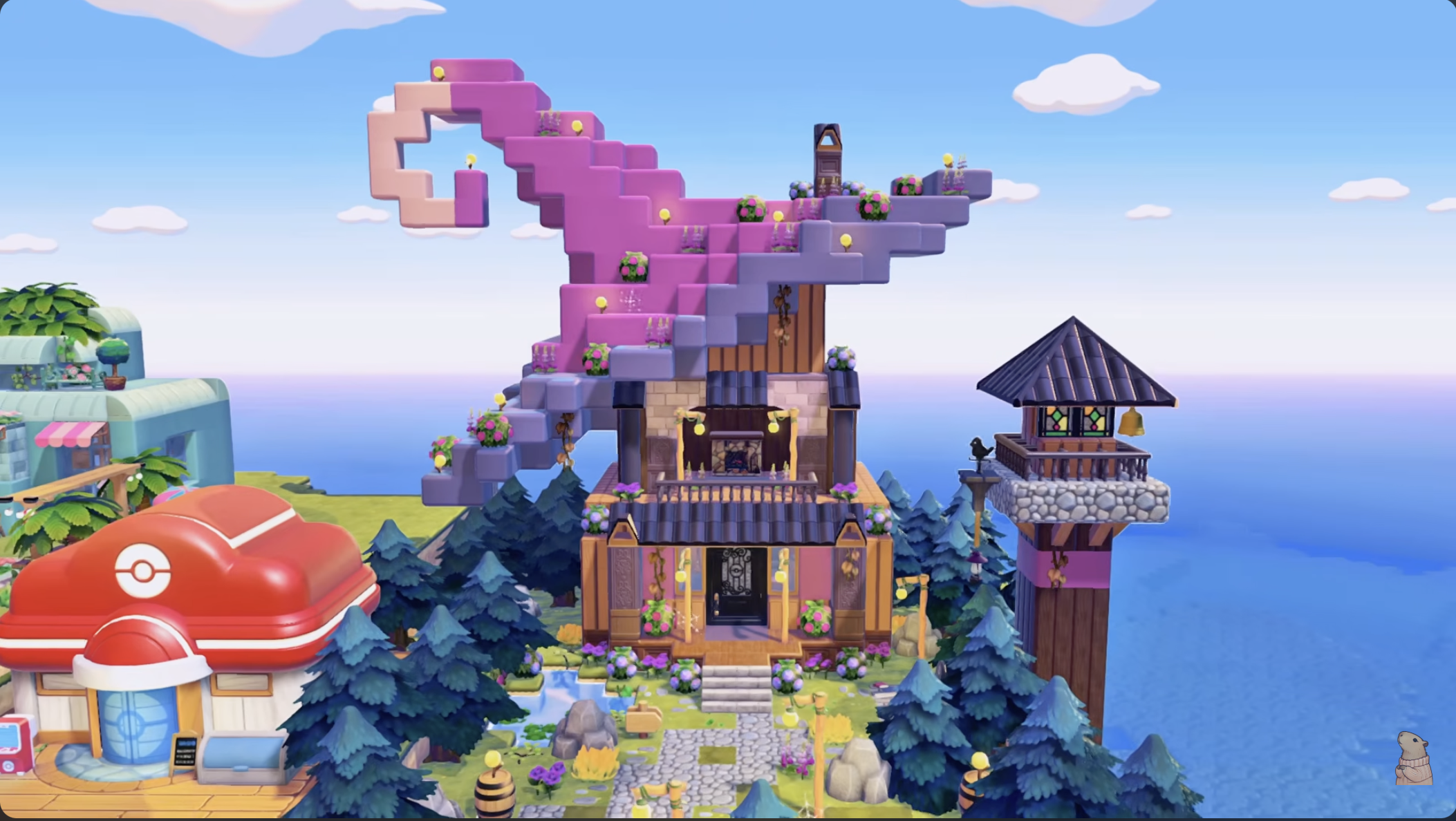 Mismagius Witch Hut and Bell Tower full build screenshot