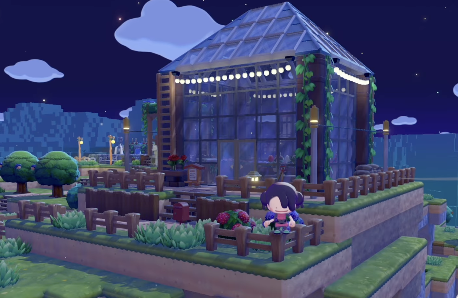 Cliffside Glass Greenhouse full build screenshot