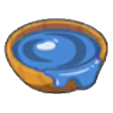 Blue paint figure