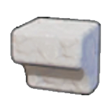 Carved white rock figure
