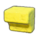 Carved yellow rock figure