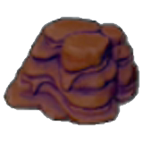 Cooled molten rock figure