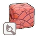 Damaged arched tiling figure