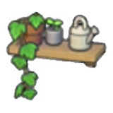 Decorative plant shelf figure