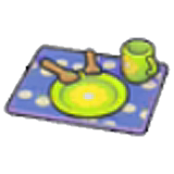 Flowery table setting figure