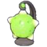 Green meteor lamp figure
