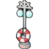 Harbor streetlight figure
