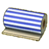 Horizontal-stripe print (wallpaper) figure