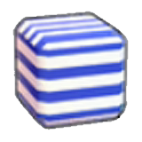 Horizontal-stripe print figure