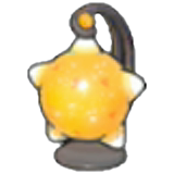 Orange meteor lamp figure