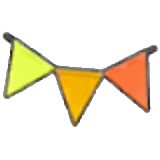 Party bunting figure