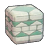 Patterned aged-stone wall figure