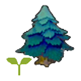 Pointy tree sapling figure