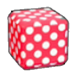 Polka-dot print figure