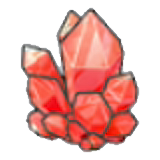 Red crystal cluster figure