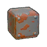 Rusted iron-plate flooring figure