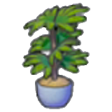 Tall potted plant figure
