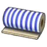 Vertical-stripe print (wallpaper) figure