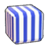 Vertical-stripe print figure