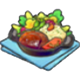 Vibrant hamburger steak figure