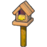 Wooden birdhouse figure