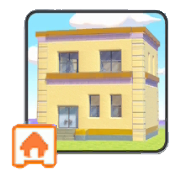Yellow cottage kit figure