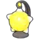 Yellow meteor lamp figure