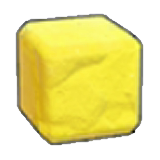 Yellow rock figure